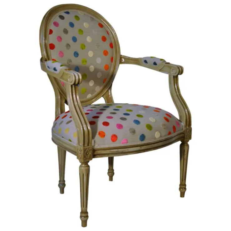 Paget Fauteuil De Salon*Adrien Fauteuil Louis XVI médaillon revisité fabrication française
