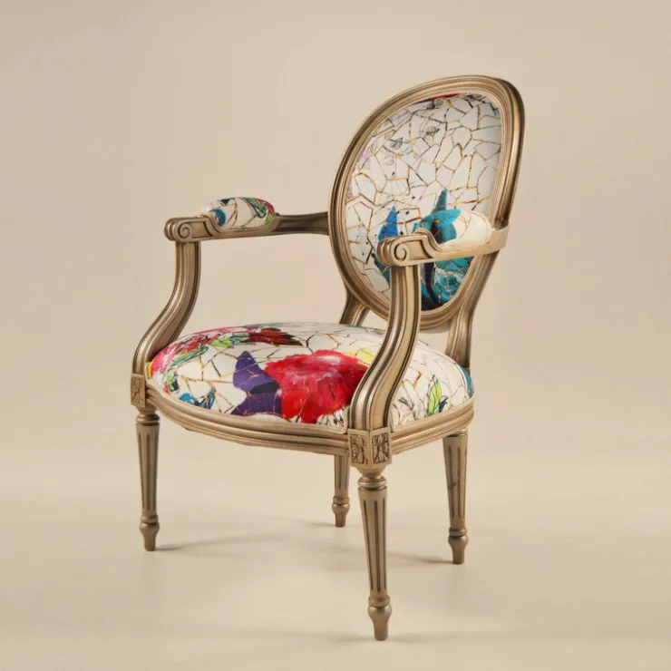 Paget Fauteuil De Salon*Adrien Fauteuil Louis XVI médaillon revisité fabrication française