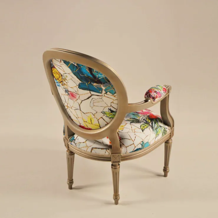 Paget Fauteuil De Salon*Adrien Fauteuil Louis XVI médaillon revisité fabrication française