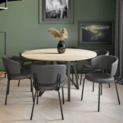 Perfecta Chaise Salon|Chaise De Salle à Manger*Aero Chaise tendance belge en tissu pieds métal