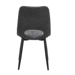 Chaise De Salle à Manger*AgatheChaise cosy en tissu avec pieds en métal noir