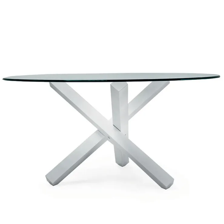 Sovet Italia Table De Salle à Manger*Aikido Sovet® Table en verre design ronde
