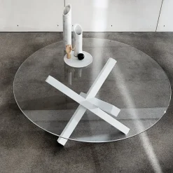 Sovet Italia Table De Salle à Manger*Aikido Sovet® Table en verre design ronde
