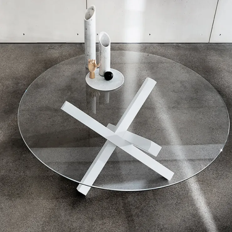 Sovet Italia Table De Salle à Manger*Aikido Sovet® Table en verre design ronde