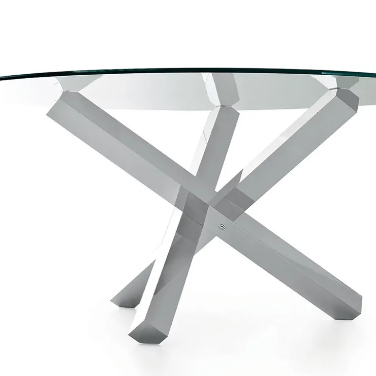 Sovet Italia Table De Salle à Manger*Aikido Sovet® Table en verre design ronde