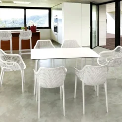 Chaise De Cuisine|Chaise De Salle à Manger*Air XL Fauteuil moderne empilable ajouré en polypropylène