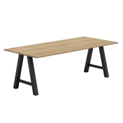 Perfecta Table De Salle à Manger|Table De Cuisine*Alegro Table belge rectangulaire en stratifié avec pieds en forme de tréteau