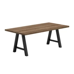 Perfecta Table De Salle à Manger|Table De Cuisine*Alegro Table belge rectangulaire en stratifié avec pieds en forme de tréteau