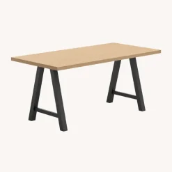 Perfecta Table De Cuisine|Table De Salle à Manger*Alegro Table snack rectangulaire en stratifié avec pieds en forme de tréteau