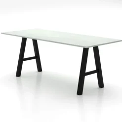 Perfecta Table De Salle à Manger*Alegro XL Grande table snack rectangulaire avec pieds en forme de tréteau