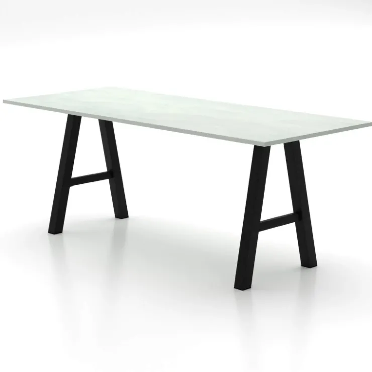 Perfecta Table De Salle à Manger*Alegro XL Grande table snack rectangulaire avec pieds en forme de tréteau