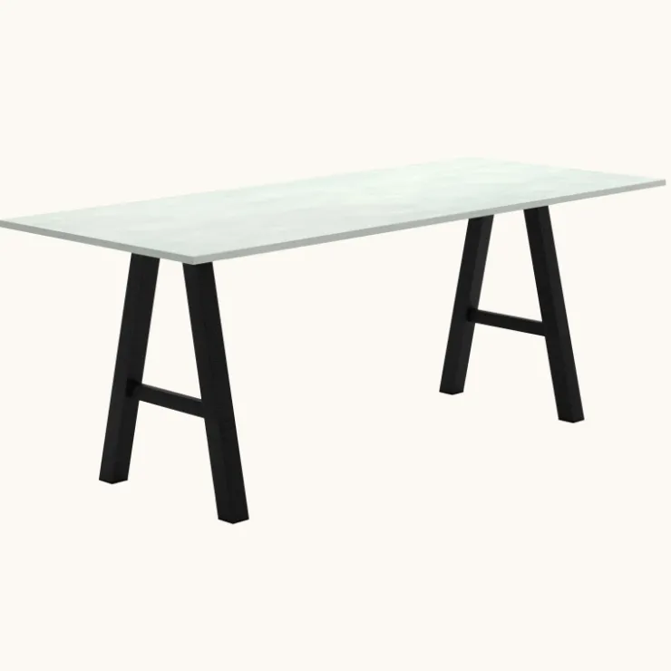 Perfecta Table De Salle à Manger*Alegro XL Grande table snack rectangulaire avec pieds en forme de tréteau