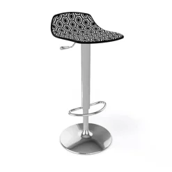 Tabouret Snack (assise +/- 65 Cm)|Tabouret De Bar (assise +/- 80 Cm)*Alhambra 97A / 97AV Tabouret italien sans dossier réglable en hauteur avec assise à motifs