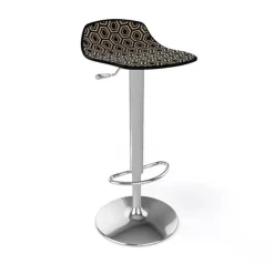 Tabouret Snack (assise +/- 65 Cm)|Tabouret De Bar (assise +/- 80 Cm)*Alhambra 97A / 97AV Tabouret italien sans dossier réglable en hauteur avec assise à motifs