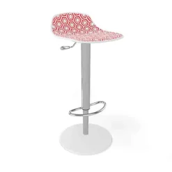 Tabouret Snack (assise +/- 65 Cm)|Tabouret De Bar (assise +/- 80 Cm)*Alhambra 97A / 97AV Tabouret italien sans dossier réglable en hauteur avec assise à motifs
