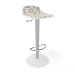 Tabouret Snack (assise +/- 65 Cm)|Tabouret De Bar (assise +/- 80 Cm)*Alhambra 97A / 97AV Tabouret italien sans dossier réglable en hauteur avec assise à motifs