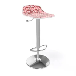 Tabouret Snack (assise +/- 65 Cm)|Tabouret De Bar (assise +/- 80 Cm)*Alhambra 97A / 97AV Tabouret italien sans dossier réglable en hauteur avec assise à motifs
