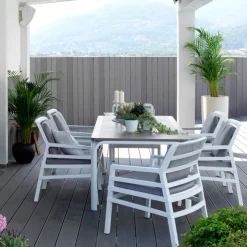 Table De Jardin*Alloro Table de jardin extensible en polypropylène et aluminium