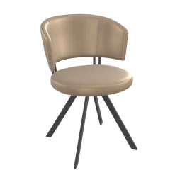 Perfecta Chaise De Cuisine|Chaise De Salle à Manger*Allure Chaise design confortable pivotante en simili avec pieds en métal