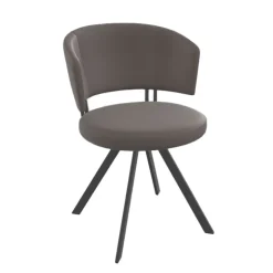 Perfecta Chaise De Cuisine|Chaise De Salle à Manger*Allure Chaise design confortable pivotante en simili avec pieds en métal