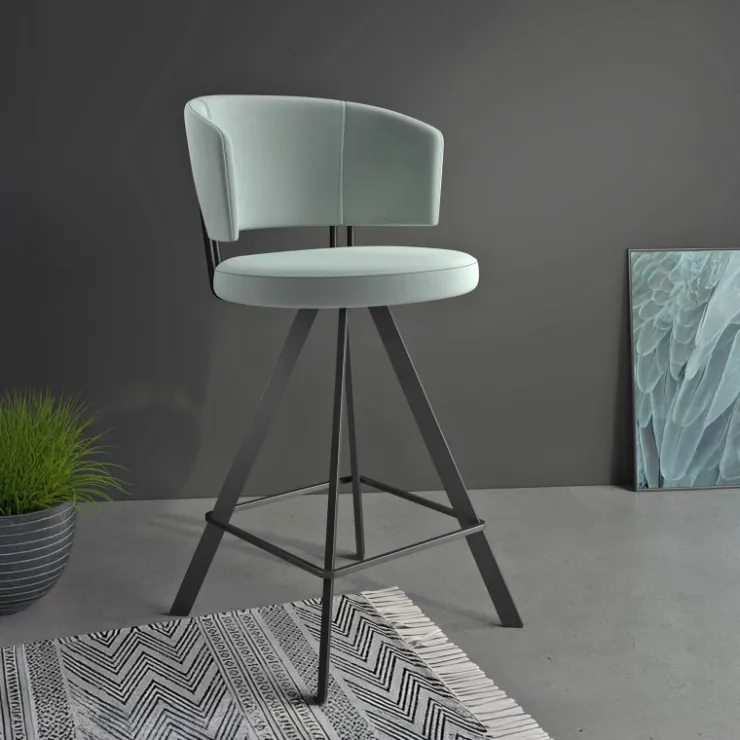 Perfecta Tabouret Snack (assise +/- 65 Cm)|Tabouret De Bar (assise +/- 80 Cm)*Allure Tabouret snack design pivotant en tissu