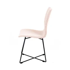 Sessio Chaise De Salle à Manger|Chaise Salon*Amelie Chaise en tissu et pieds en métal croisés