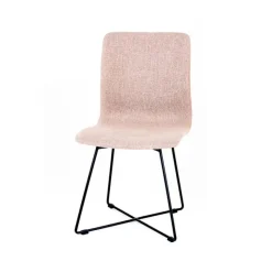 Sessio Chaise De Salle à Manger|Chaise Salon*Amelie Chaise en tissu et pieds en métal croisés