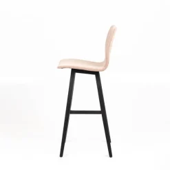 Sessio Tabouret De Bar (assise +/- 80 Cm)*Amelie Tabouret bar en tissu et pieds en bois massif
