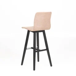 Sessio Tabouret De Bar (assise +/- 80 Cm)*Amelie Tabouret bar en tissu et pieds en bois massif