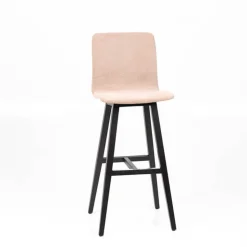Sessio Tabouret De Bar (assise +/- 80 Cm)*Amelie Tabouret bar en tissu et pieds en bois massif