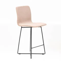 Sessio Tabouret Snack (assise +/- 65 Cm)|Tabouret De Bar (assise +/- 80 Cm)*Amelie Tabouret snack en tissu et pieds métal croisé
