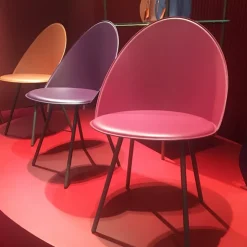 Airnova Chaise De Salle à Manger|Chaise Salon*Amika Chaise italienne vintage en croûte de cuir