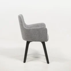 Sessio Chaise De Salle à Manger|Chaise Salon*Anders Fauteuil cocooning en tissu et pieds bois