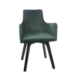 Sessio Chaise De Salle à Manger|Chaise Salon*Anders Fauteuil cocooning en tissu et pieds bois