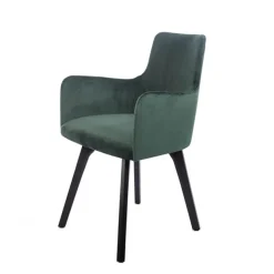 Sessio Chaise De Salle à Manger|Chaise Salon*Anders Fauteuil cocooning en tissu et pieds bois