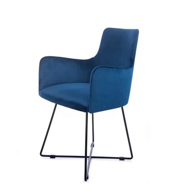 Sessio Chaise De Salle à Manger|Chaise Salon*Anders Fauteuil de salle à manger en tissu et pieds métal