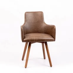 Sessio Chaise De Cuisine|Chaise De Salle à Manger*Anders Fauteuil rembourré avec pieds bois