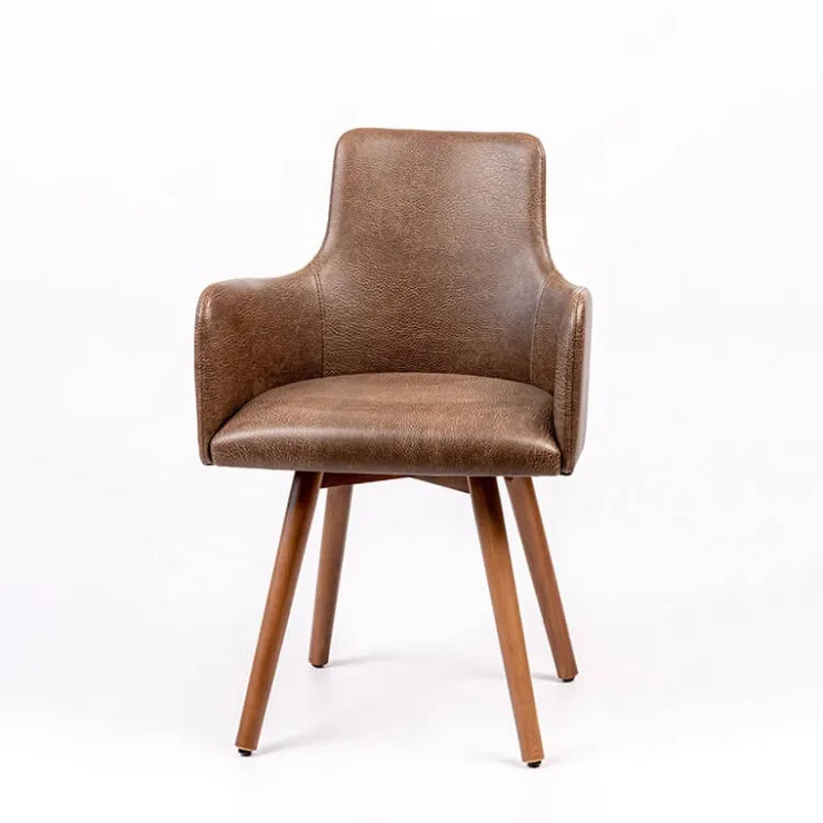 Sessio Chaise De Cuisine|Chaise De Salle à Manger*Anders Fauteuil rembourré avec pieds bois