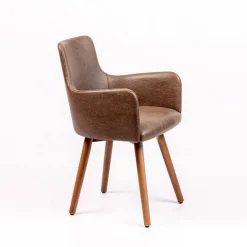 Sessio Chaise De Cuisine|Chaise De Salle à Manger*Anders Fauteuil rembourré avec pieds bois