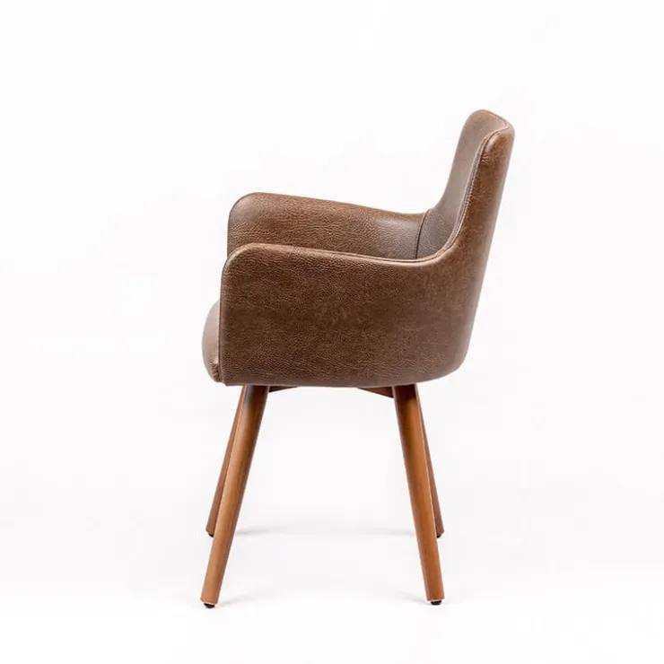 Sessio Chaise De Cuisine|Chaise De Salle à Manger*Anders Fauteuil rembourré avec pieds bois