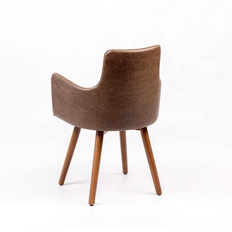 Sessio Chaise De Cuisine|Chaise De Salle à Manger*Anders Fauteuil rembourré avec pieds bois