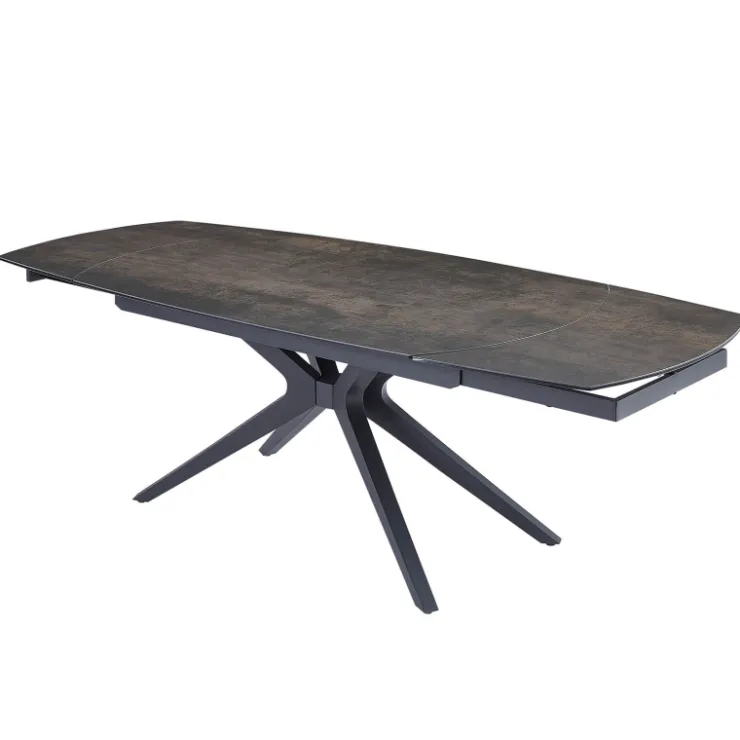 Table De Salle à Manger*AngèleTable moderne extensible en céramique pieds métal