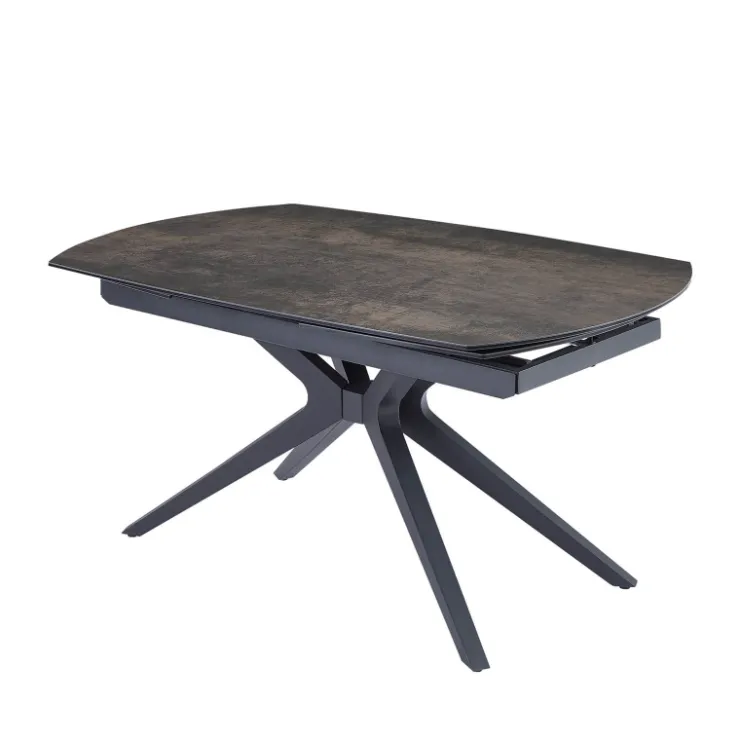 Table De Salle à Manger*AngèleTable moderne extensible en céramique pieds métal