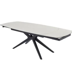 Table De Salle à Manger*AngèleTable moderne extensible en céramique pieds métal
