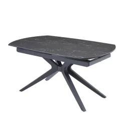 Table De Salle à Manger*AngèleTable moderne extensible en céramique pieds métal