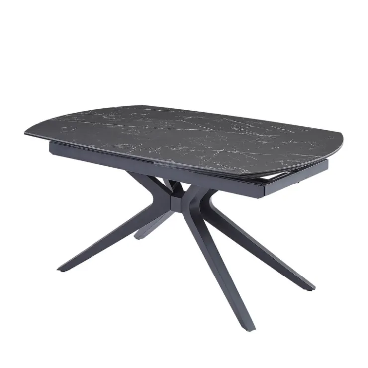 Table De Salle à Manger*AngèleTable moderne extensible en céramique pieds métal