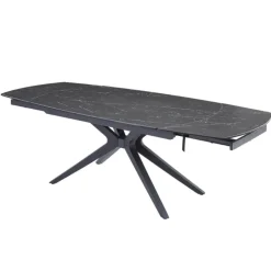 Table De Salle à Manger*AngèleTable moderne extensible en céramique pieds métal