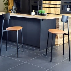 Carrier Tabouret Snack (assise +/- 65 Cm)|Tabouret De Bar (assise +/- 80 Cm)*Anémone ® Tabouret snack contemporain en métal de fabrication française