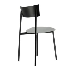 Carrier Chaise De Salle à Manger*Anémone ® Chaise française avec assise en tissu rembourrée et dossier métal