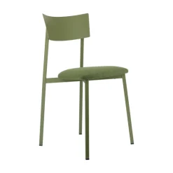 Carrier Chaise De Salle à Manger*Anémone ® Chaise française avec assise en tissu rembourrée et dossier métal